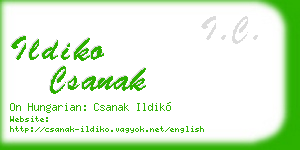ildiko csanak business card